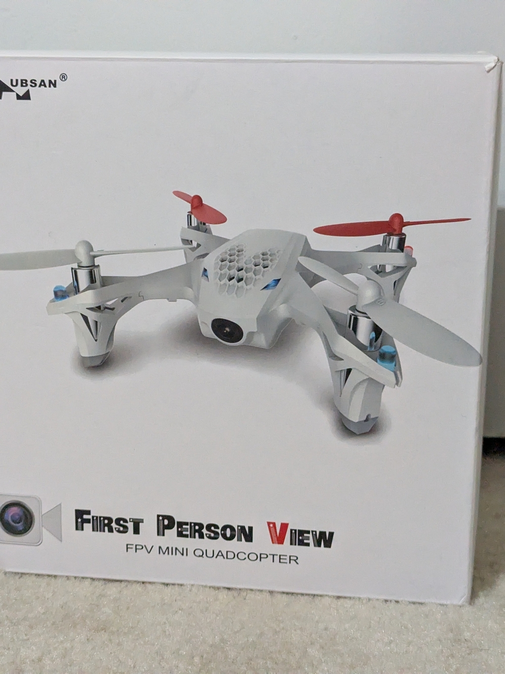 HUBSAN FPV Mini Quadcopter Drone with Red & Gray Propellers